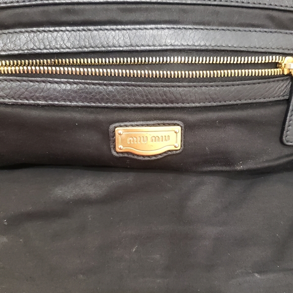 MIU MIU BLACK LEATHER ENVELOPE CLUTCH - Picture 5 of 13